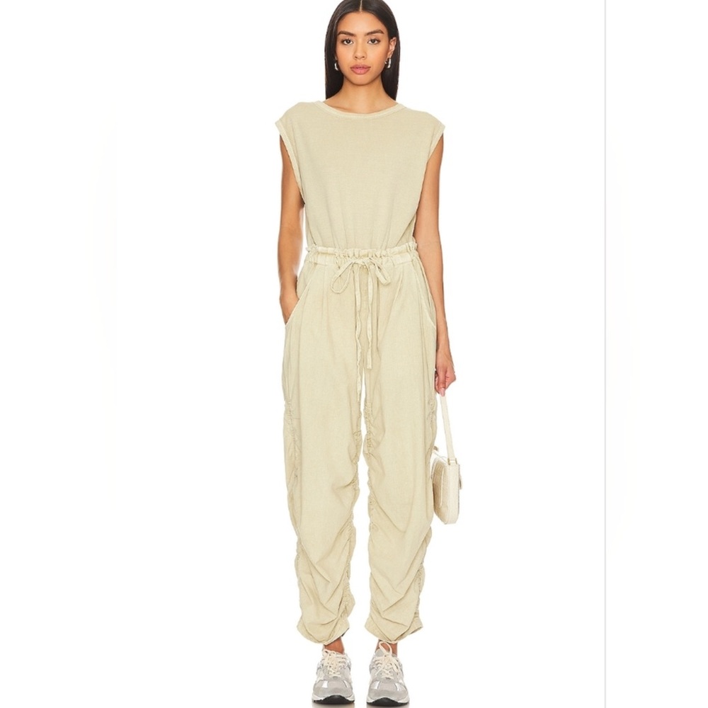 Free People Mixed Media One Piece in Sand Jam, Size: XS